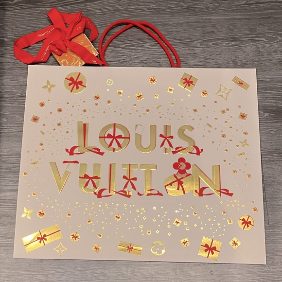 Louis Vuitton | Large Holiday Gift Bag with Ribbon and Card/Card Holder - Picture 2 of 6
